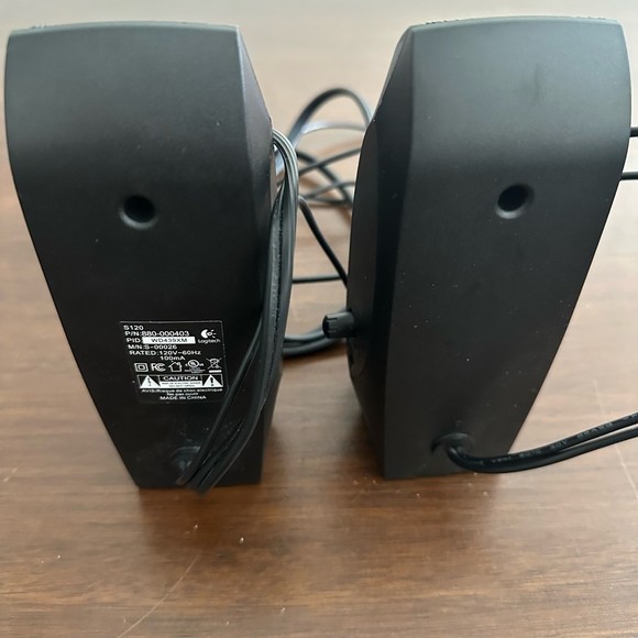 Logitech S120 Computer Speakers Multi Media Black Wired Tested Working 4.4 watts - Picture 2 of 7